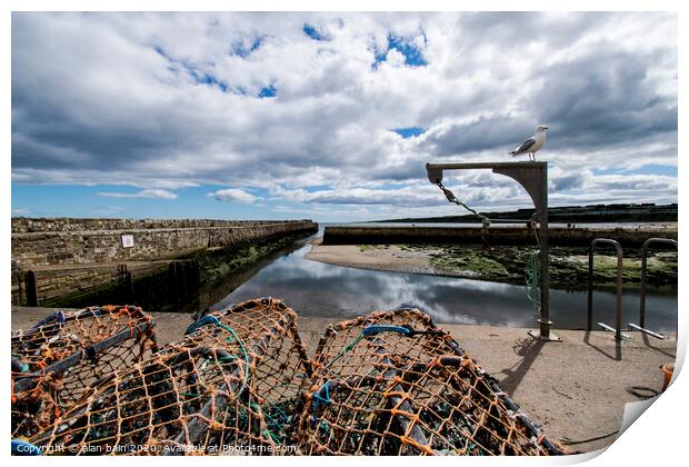 St Andrews harbour Print by alan bain