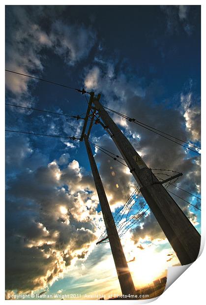 Cropwell Power Sunset Print by Nathan Wright