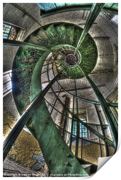 Spiralling out of control Print by Nathan Wright