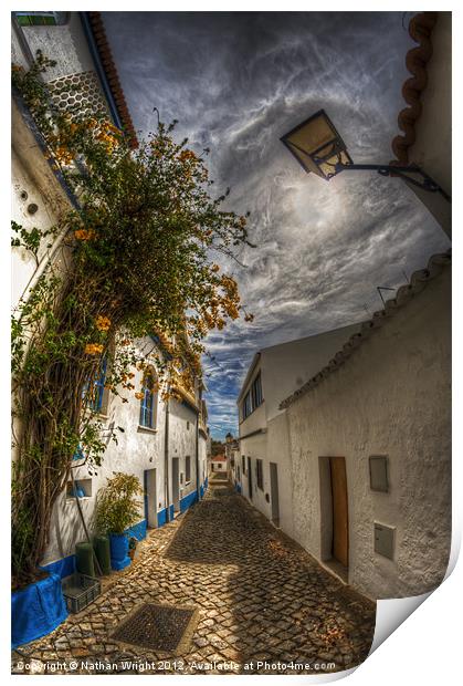 Algarve cobbles Print by Nathan Wright