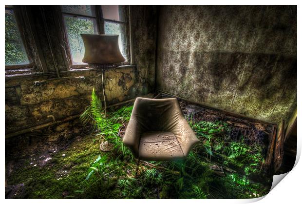 Green seat Print by Nathan Wright