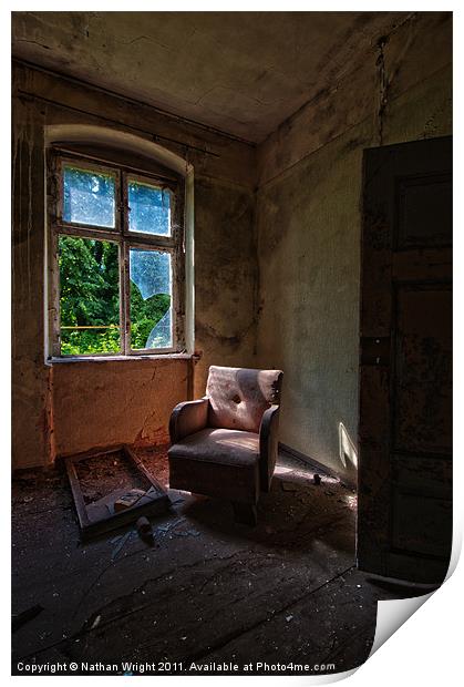 Window sofa door Print by Nathan Wright