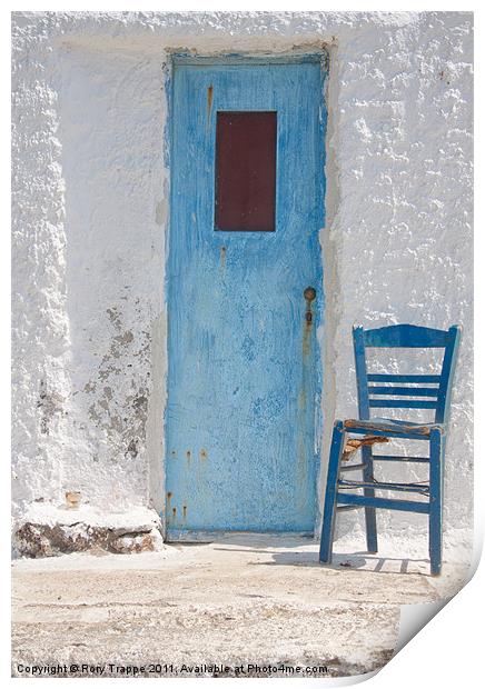 Blue door Print by Rory Trappe