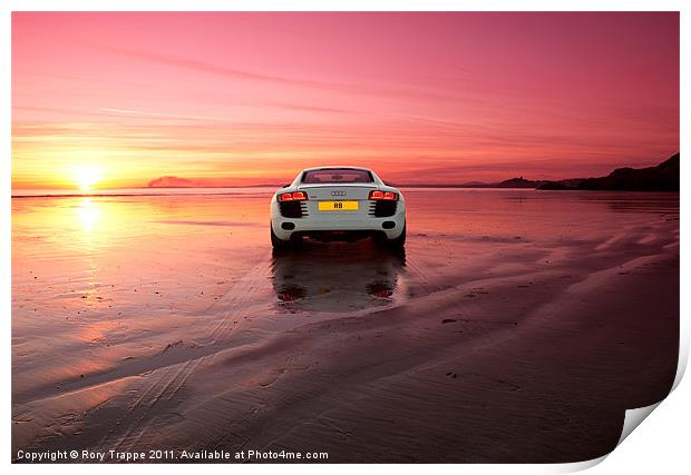 R8 on a beach Print by Rory Trappe