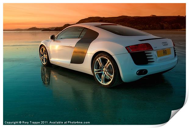 R8 on the beach 2 Print by Rory Trappe