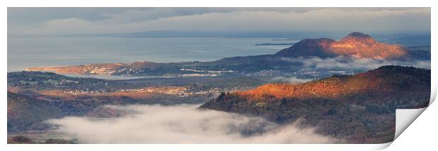 Moel y Gest Panoramic Print by Rory Trappe