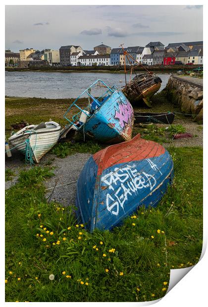 Galway fishing boats Print by Rory Trappe