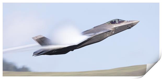 F35 generating fluff Print by Rory Trappe