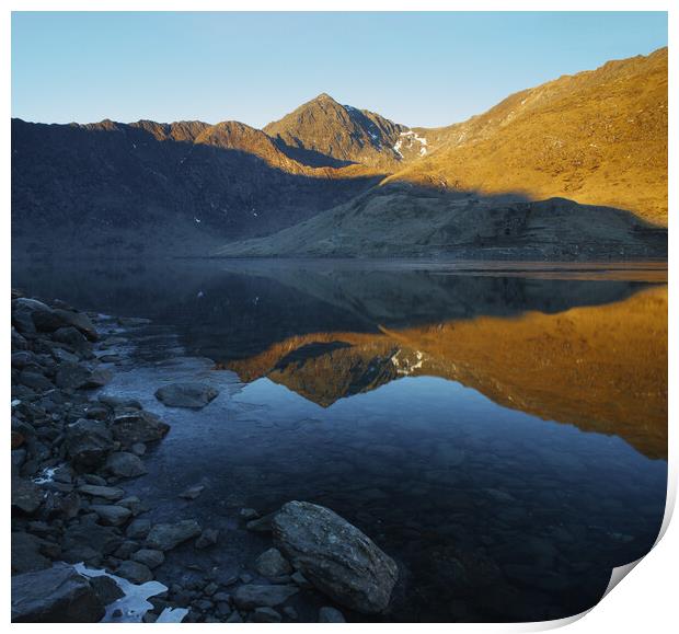 Snowdon reflection Print by Rory Trappe
