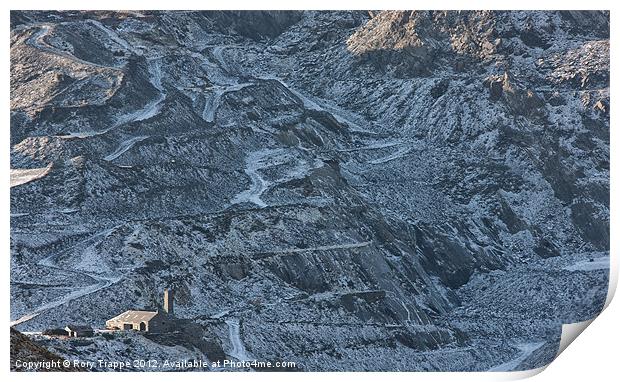 Welsh slate quarry Print by Rory Trappe