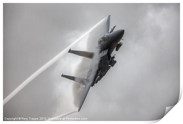 F15 with some fluff and ribbons Print by Rory Trappe