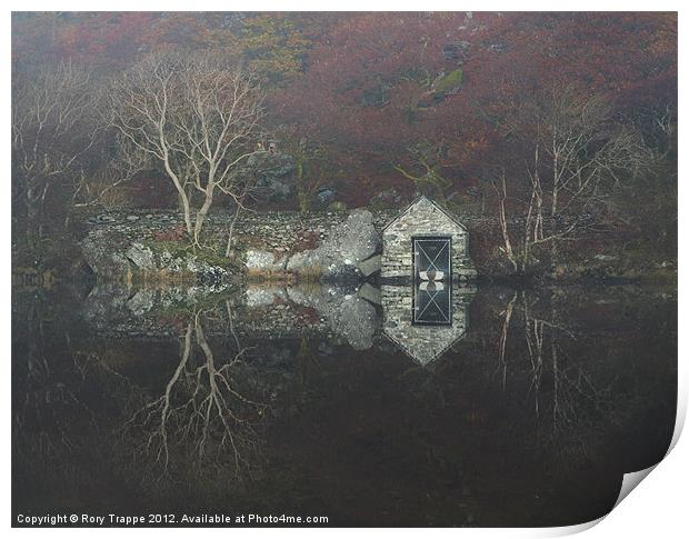 Boat house Print by Rory Trappe