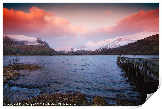 Llyn Nantlle Uchaf evening Print by Rory Trappe
