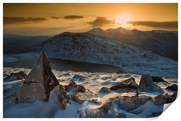 Moelwyn sunset Print by Rory Trappe