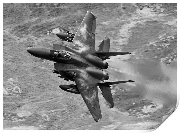 F15 in North Wales Print by Rory Trappe