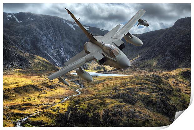  Raf Tornado in the Ogwen valley Print by Rory Trappe