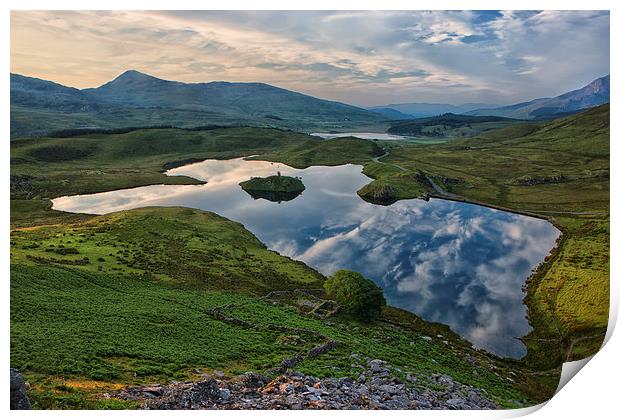  Llyn Dywarchen- wide view Print by Rory Trappe
