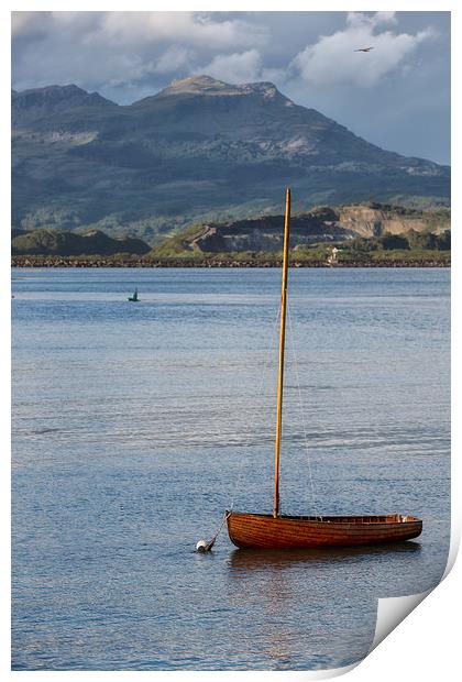  Fishing boat at Borth y Gest Print by Rory Trappe
