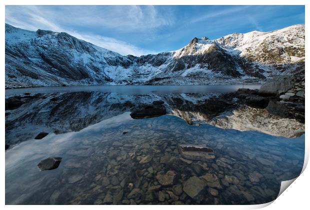 Cwm Idwal in the grip of winter Print by Rory Trappe