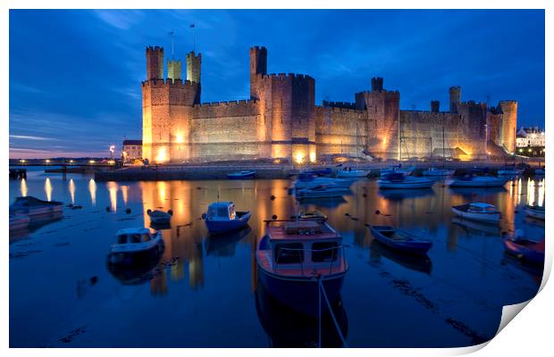 Caernarfon castle Print by Rory Trappe