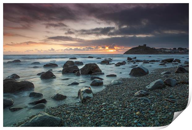 Criccieth sunset Print by Rory Trappe