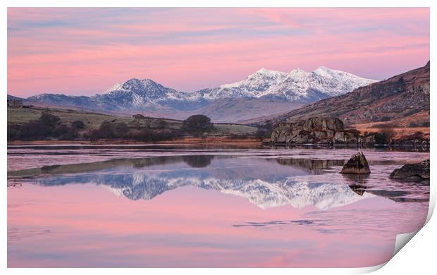 Snowdon reflection Print by Rory Trappe