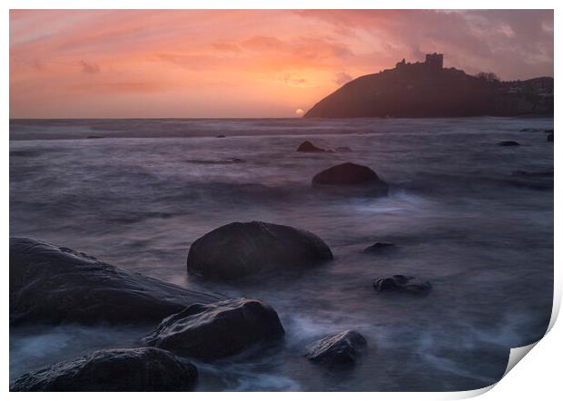 Criccieth castle Print by Rory Trappe