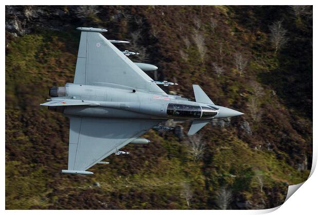 RAF Typhoon through the Cad gap Print by Rory Trappe