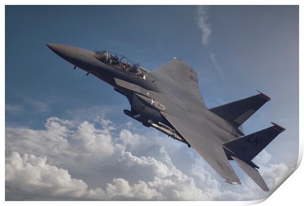 F15 climbing Print by Rory Trappe