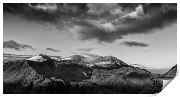 The Snowdon Mountain range Print by Rory Trappe