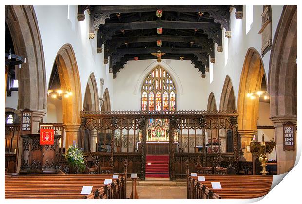 Skipton Parish Church Print by Jacqui Kilcoyne