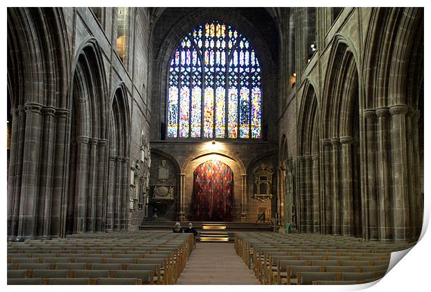 Chester Cathedral Print by Jacqui Kilcoyne