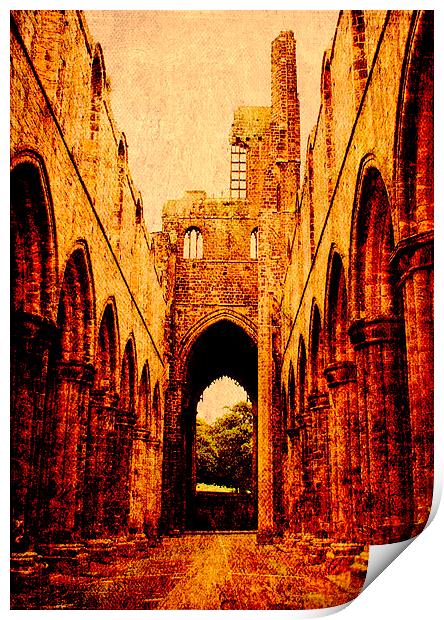 Kirkstall Abbey Print by Jacqui Kilcoyne