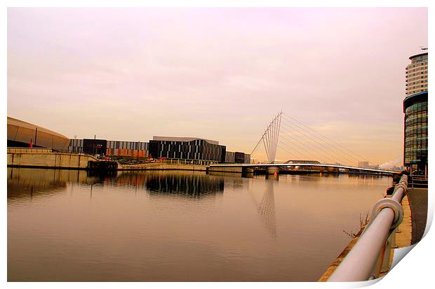 Media City Bridge Print by Jacqui Kilcoyne