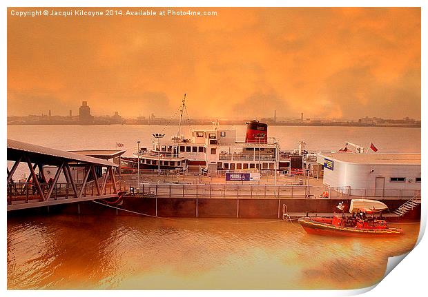 Mersey Ferry Print by Jacqui Kilcoyne