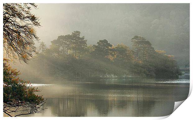 Sunrays on Rydal Print by Irene Burdell