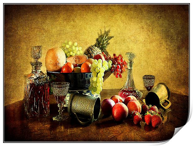  Vinatge style still life . Print by Irene Burdell