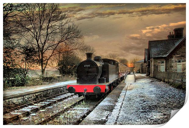  Hawes Station. Print by Irene Burdell
