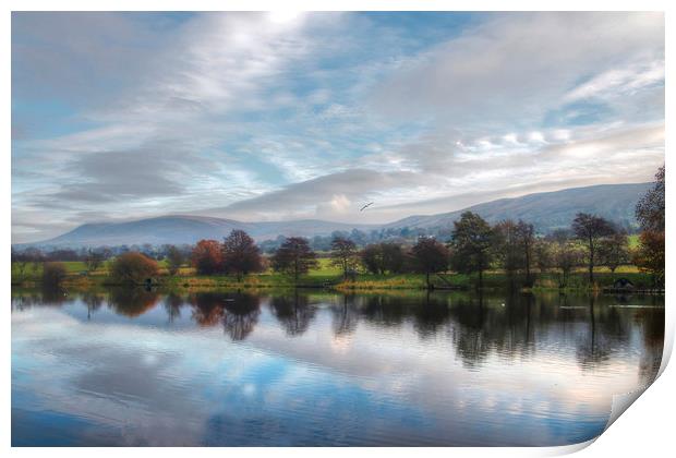 Pendle at Dawn . Print by Irene Burdell