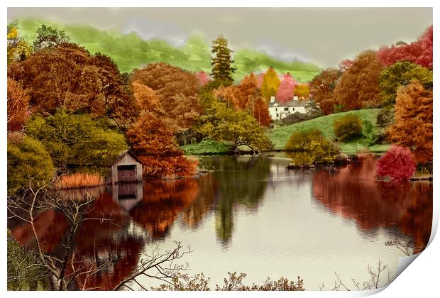 Rydal Water , Cumbria  Print by Irene Burdell