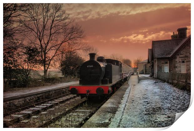 Hawes Station  Print by Irene Burdell