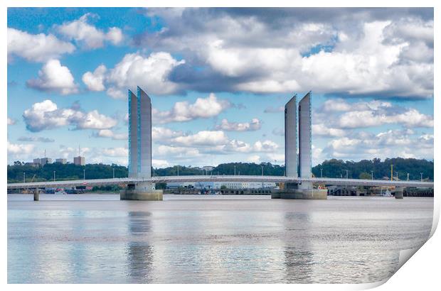 Pont Jacques Chaban-Delmas Print by Irene Burdell
