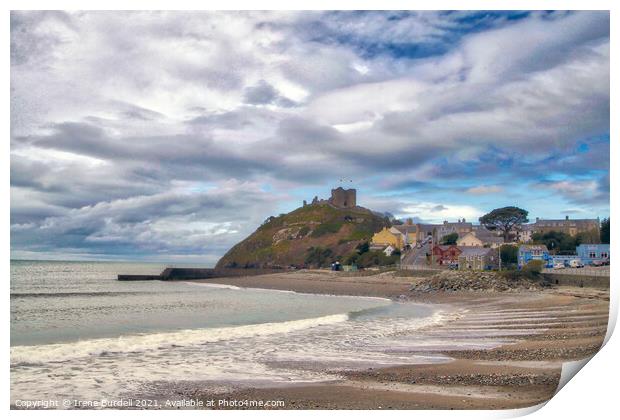 Criccieth Castle Wales Print by Irene Burdell