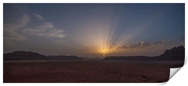  Sunset at Wadi Rum Jordan  Print by Richie Miles