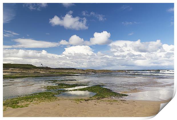 Bamburgh Shoreline Print by Kevin Tate