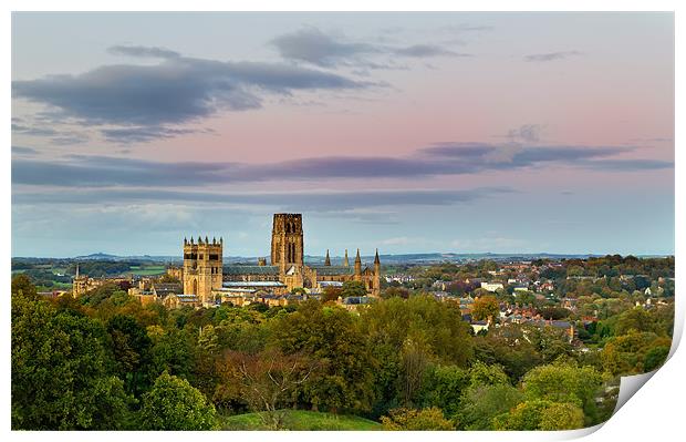 Durham Cathedral Before Sunset Print by Kevin Tate
