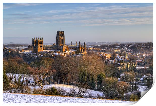 Durham Cathedral from Potters Bank. Print by Kevin Tate