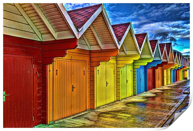Scarborough Beach Huts Print by Kevin Tate