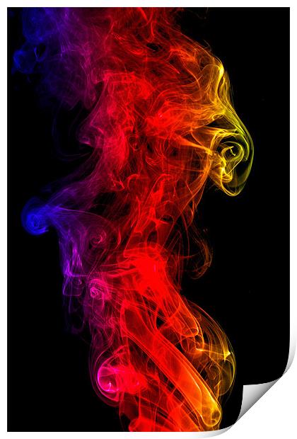 Smoke swirl4 Print by Kevin Tate