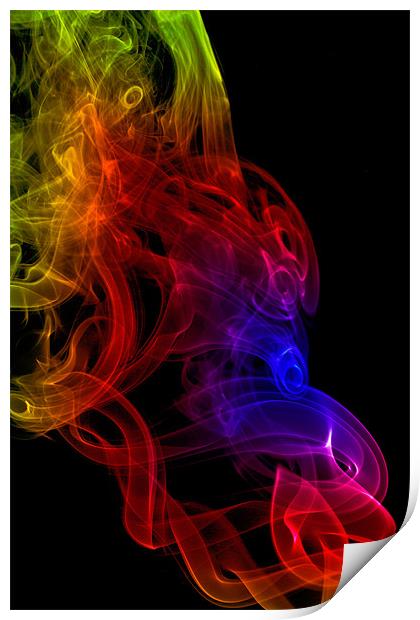 Smoke swirl5 Print by Kevin Tate